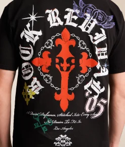 Rock Revival Penn T-Shirt Black Dust Clearance
