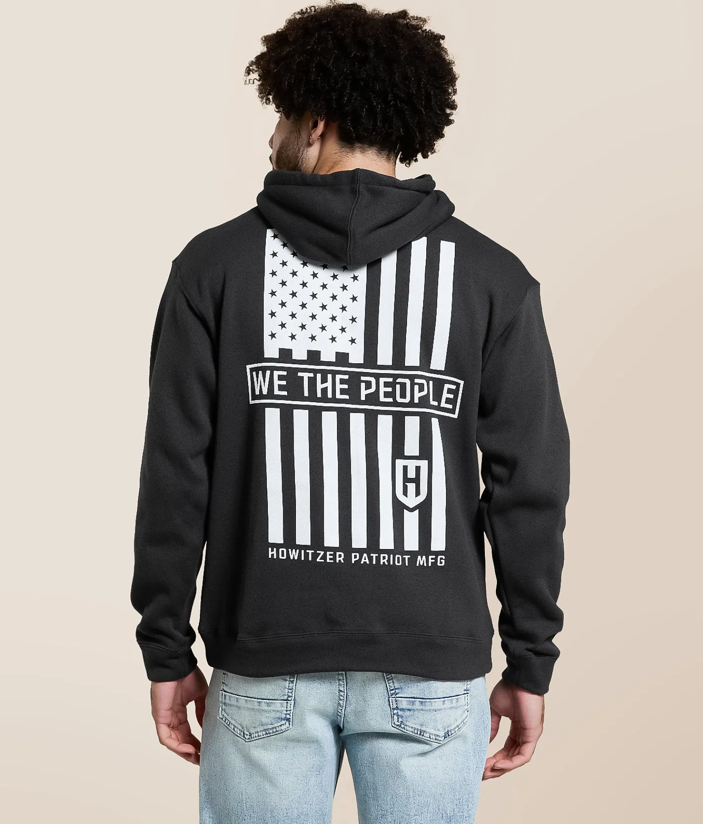Howitzer People Stamp Hooded Sweatshirt Grey Pinstripe Outlet