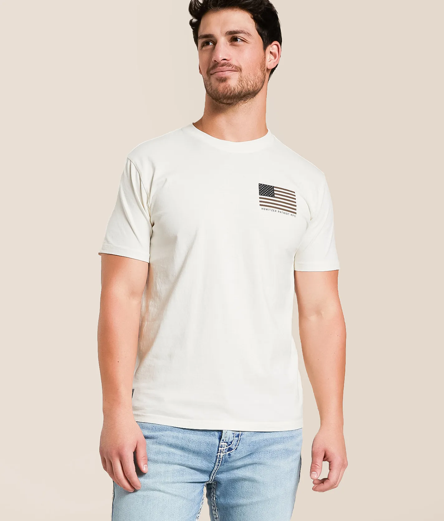 Tops | Howitzer People Stamp T-Shirt Antique White