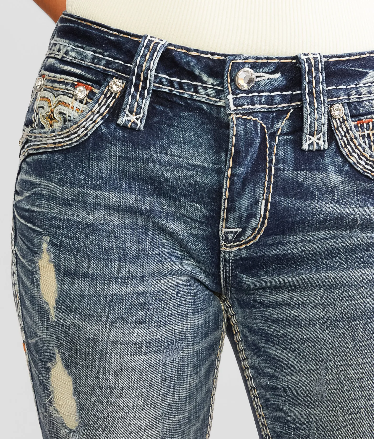 Jeans|Bottoms | Rock Revival Peralie Mid-Rise Boot Stretch Jean Pearlie MB201