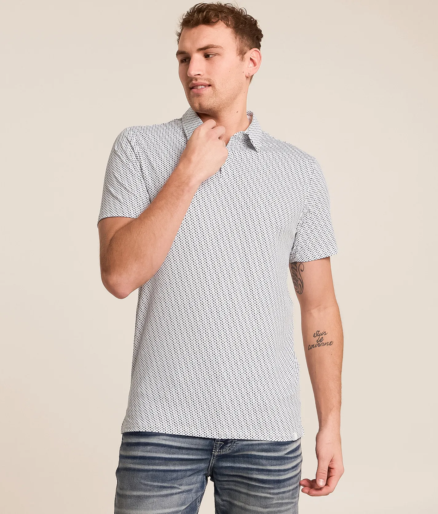 J.B. Holt Performance Polo Bright White Hot