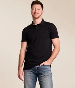 J.B. Holt Performance Polo Black White Outlet