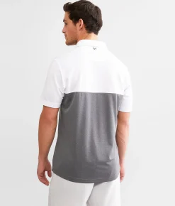 Activewear | Maven Co-op Performance Polo White Dk Grey