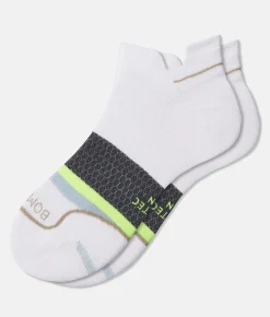 Activewear | Bombas® Performance Running Ankle Socks White Neon Yellow