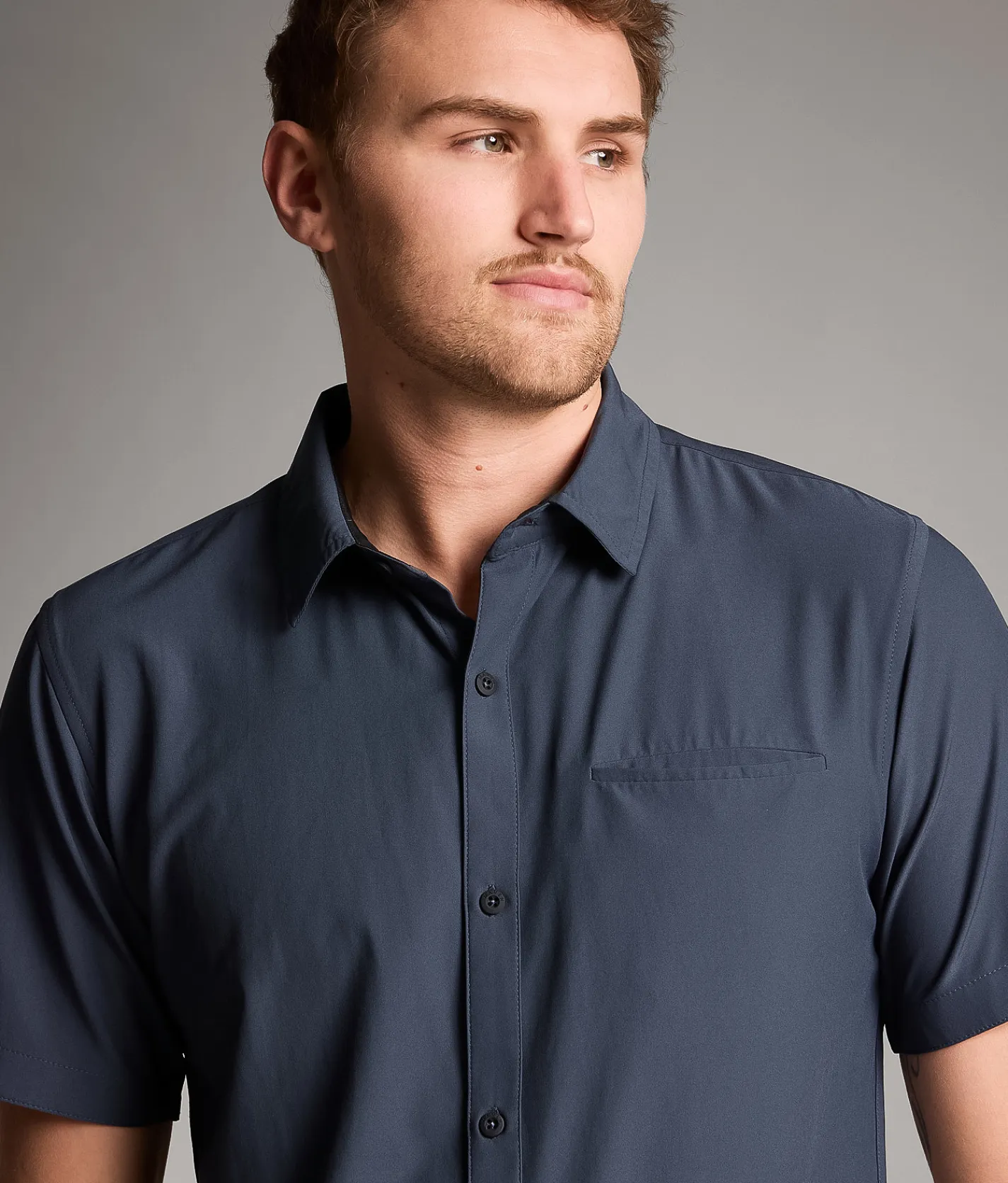 Tops | Maven Co-op Performance Stretch Shirt Navy