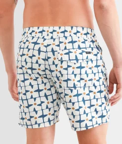 Bottoms|Swimwear | RVCA Perry Stretch Swim Trunks Cool Blue