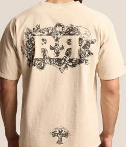 Graphic T-Shirts | Rock Revival Peter T-Shirt Cream