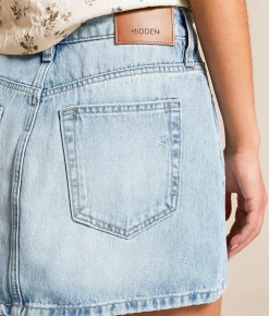HIDDEN Peyton Denim Mini Skirt Malibu Hot