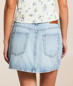 HIDDEN Peyton Denim Mini Skirt Malibu Hot