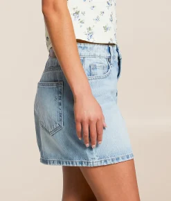 HIDDEN Peyton Denim Mini Skirt Malibu Hot