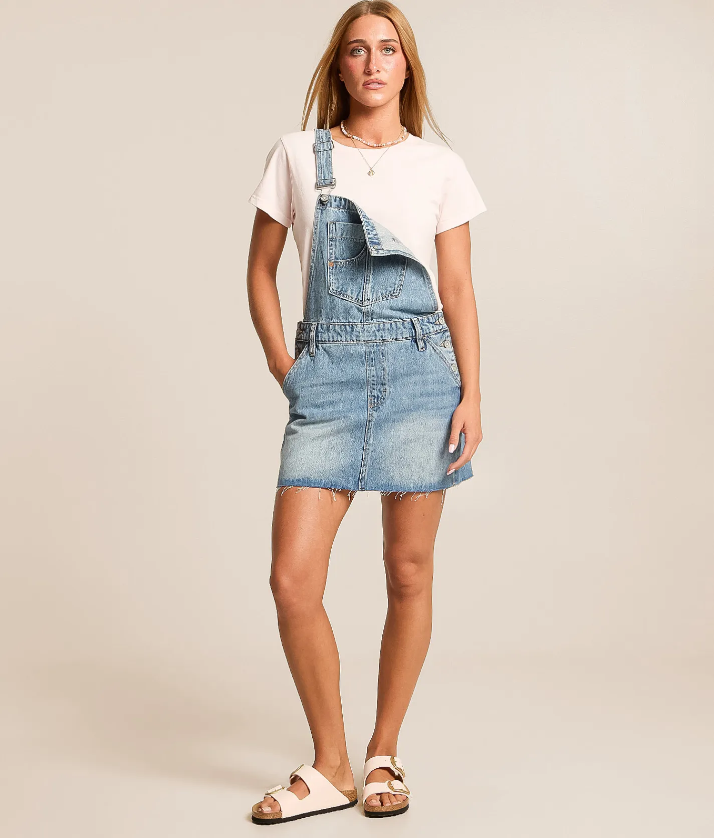 HIDDEN Peyton Overall Skirt Stinson Beach New