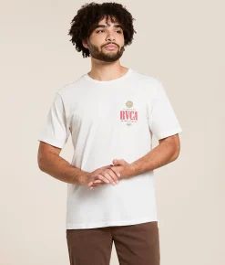 Tops|Graphic T-Shirts | RVCA Philsner T-Shirt Antique White