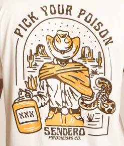Sendero Provisions Co. Pick Your Poison T-Shirt Vintage White Clearance