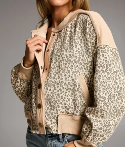 Tops|Coats & Jackets | BKE Pieced Cheetah Jacket Brown Multi