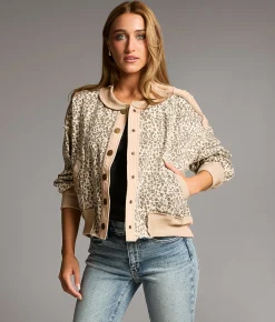 Tops|Coats & Jackets | BKE Pieced Cheetah Jacket Brown Multi