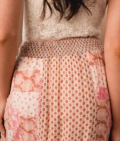 Bottoms | Gimmicks Pieced Cinch Tie Midi Skirt Multi