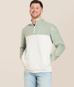Departwest Pieced Fleece Pullover Slate Grey Hot