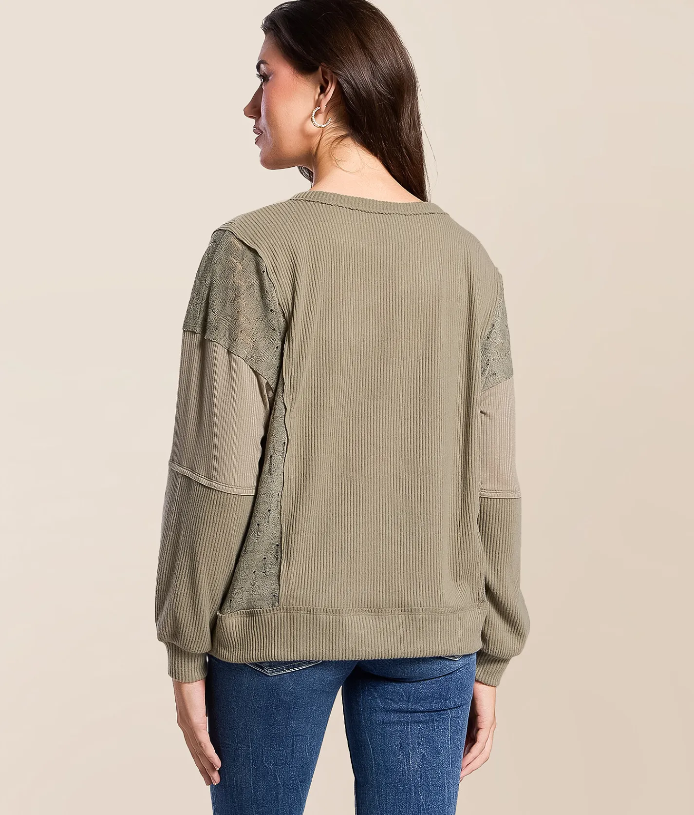 Daytrip Pieced Knit Top Vetiver Best