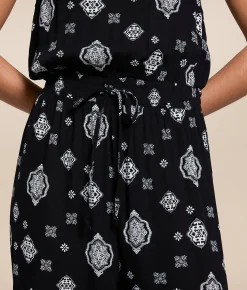 Willow & Root Pieced Lace Jumpsuit Black Ivory Best