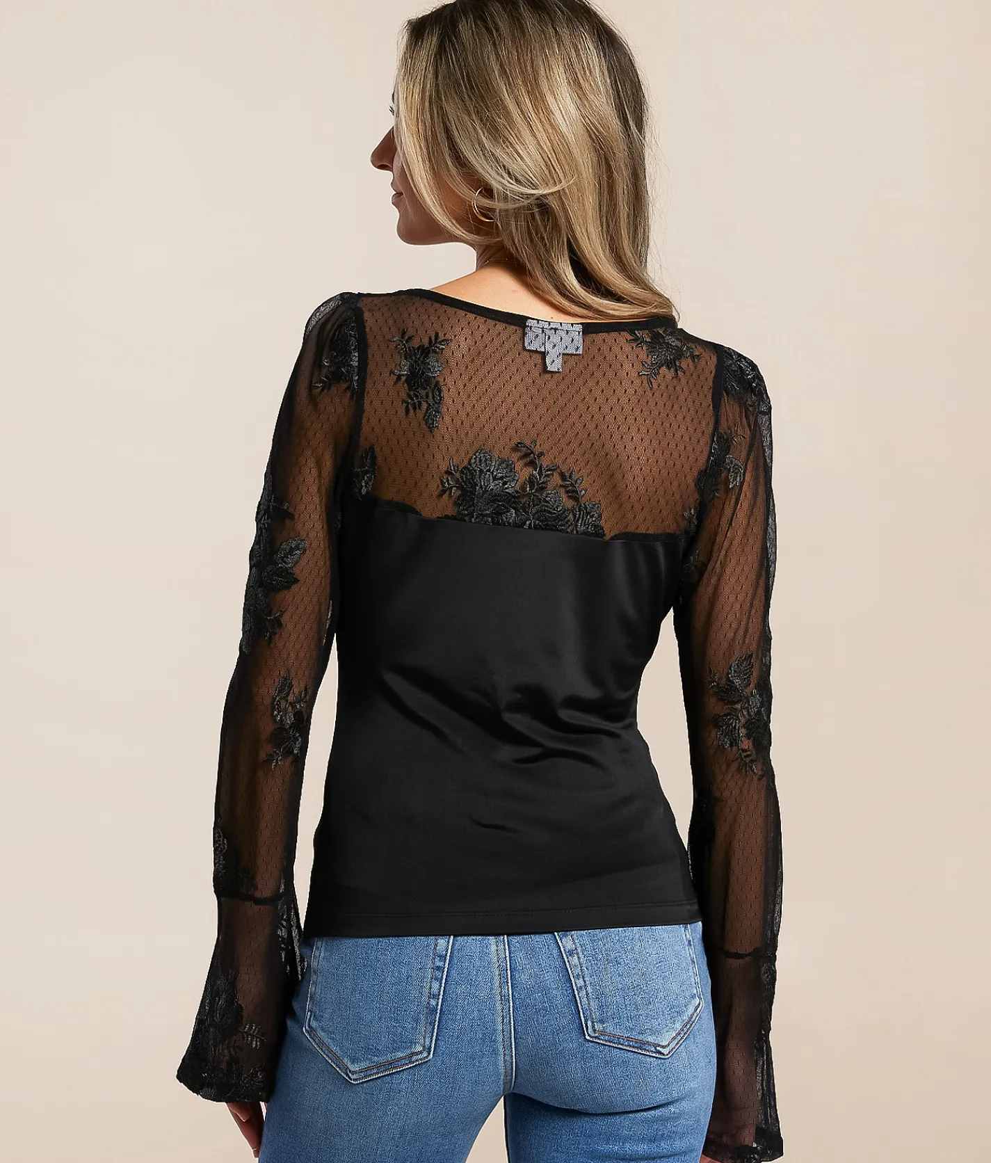 Tops | Willow & Root Pieced Lace Top Gulf Stream