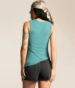 Tops | Gilded Intent Pieced Mesh Asymmetrical Tank Top Trellis