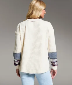 Tops | BKE Pieced Plaid Thermal Multi