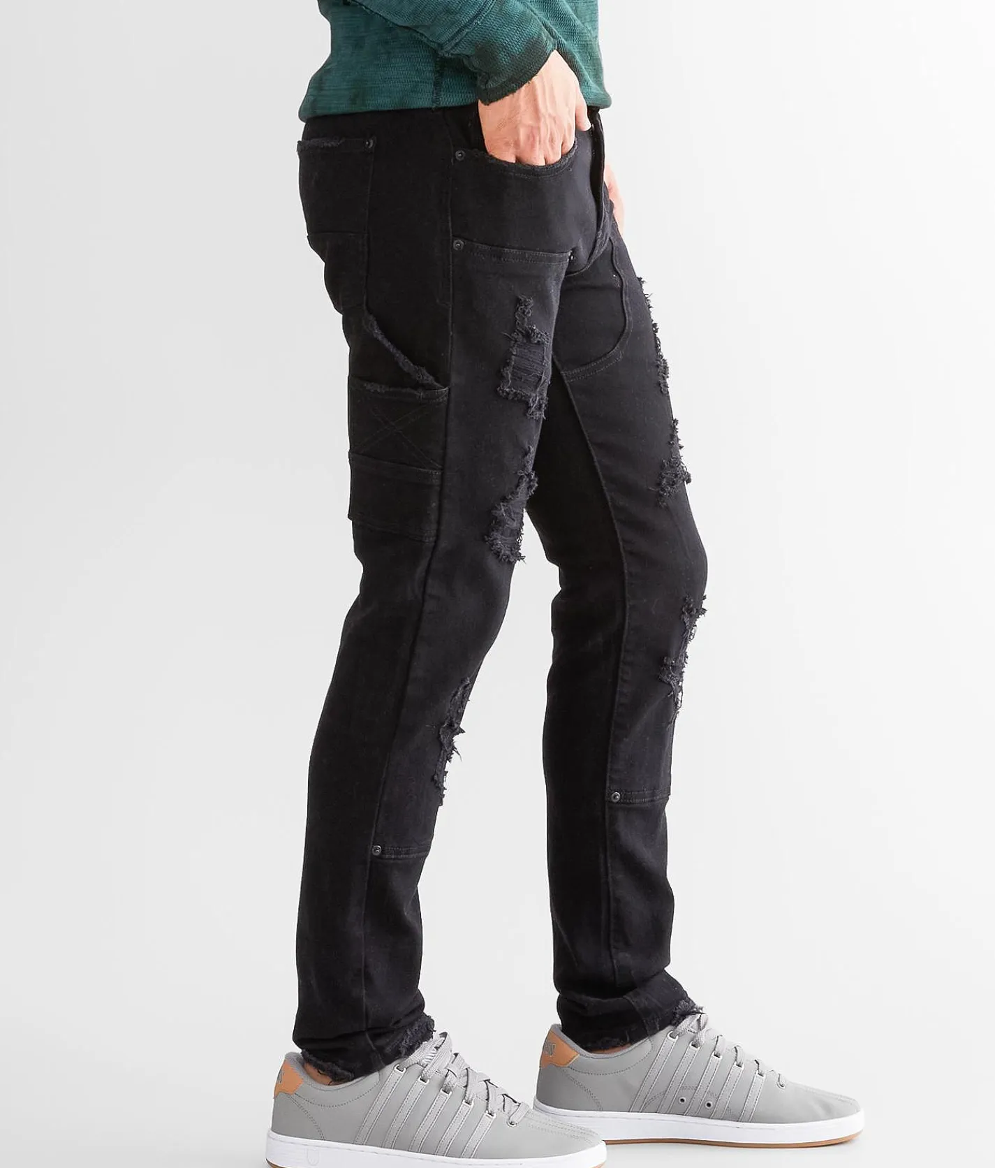 Sale Jeans|Bottoms | PREME Pieced Skinny Stretch Jean Black