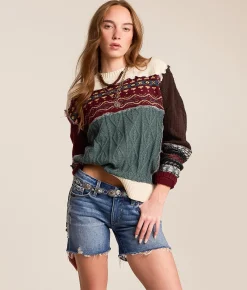 Tops | Gilded Intent Pieced Sweater Multi