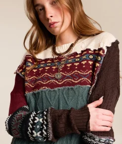 Tops | Gilded Intent Pieced Sweater Multi