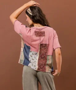 Tops | Gimmicks Pieced T-Shirt Pink Multi