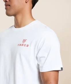 Tops|Graphic T-Shirts | Veece Pierced Down T-Shirt White
