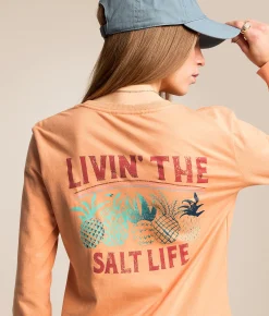 Tops | Salt Life Pineapple Paradise 2.0 T-Shirt Peach Tree
