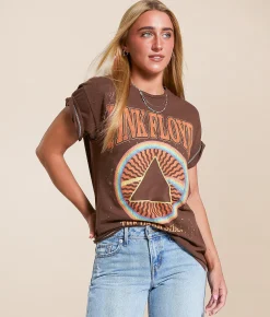 Merch Traffic Pink Floyd Band T-Shirt Brown