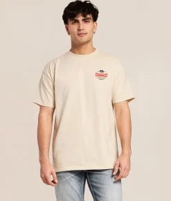 Tops|Graphic T-Shirts | Brixton Pinnacle T-Shirt Cream