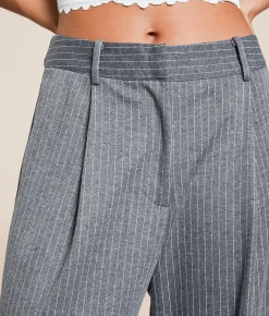 Bottoms | Sadie & Sage Pinstripe Stretch Trouser Pant Grey