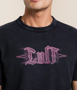 Cult of Individuality Pinstripe T-Shirt Steel