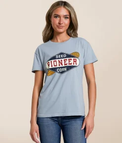Tops | American Needle Pioneer Seed Corn T-Shirt Smoke Blue