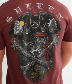 Graphic T-Shirts | Sullen Pirate Badge T-Shirt Rum Raisin