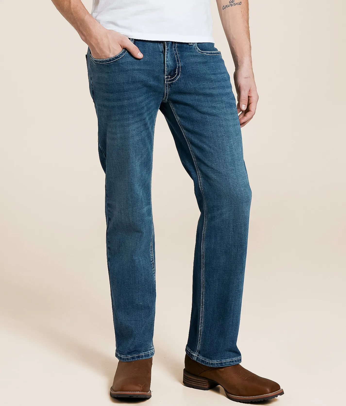 Sale Jeans|Bottoms | Hooey x Rock & Roll Denim Pistol Straight Stretch Jean Medium Vintage 203