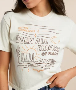 Kimes Ranch Places Cropped T-Shirt Ivory Sale