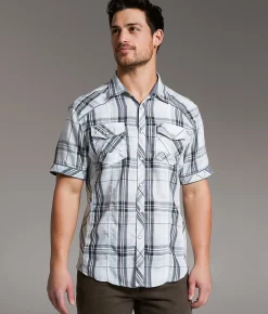 Tops | BKE Plaid Athletic Shirt White Green