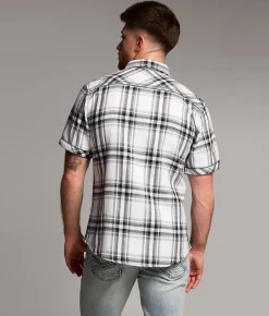 Tops | BKE Plaid Athletic Shirt White Grey Black