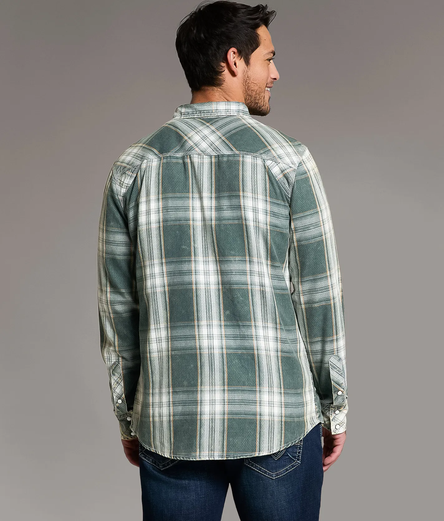 Tops | BKE Vintage Plaid Athletic Shirt Teal White
