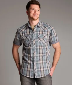 Tops | BKE Plaid Athletic Shirt Teal Tan