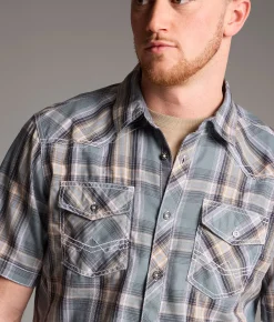 Tops | BKE Plaid Athletic Shirt Teal Tan