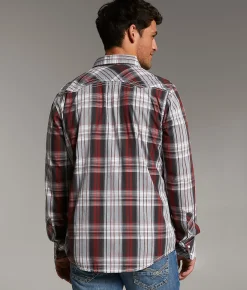 Tops | BKE Plaid Athletic Shirt Black White Red