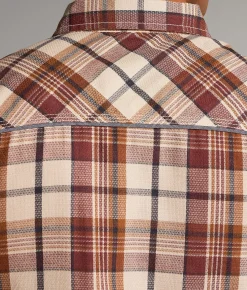 Tops | BKE Plaid Athletic Shirt Cream Brown
