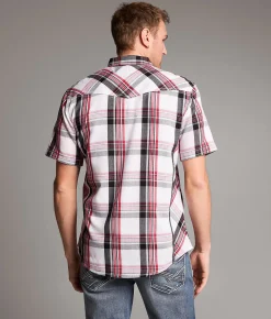 Tops | BKE Plaid Athletic Shirt White Black Red