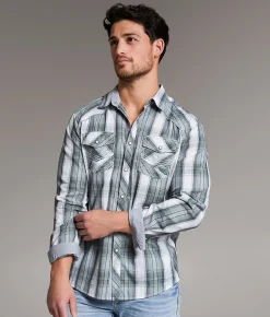 Tops | BKE Plaid Athletic Shirt Olive White