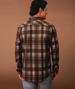 Outpost Makers Plaid Athletic Shirt Java Outlet